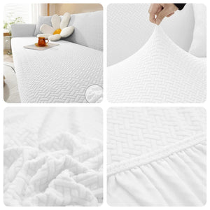 Jacquard Elastic Sofa Cover For Living Room Slipcovers Stretch Polar Fleece Armchair Protector L Shaped Sofa 1/2/3/4 Seater Home NEWFURNITURELOOKS