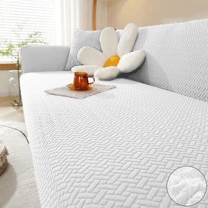 Jacquard Elastic Sofa Cover For Living Room Slipcovers Stretch Polar Fleece Armchair Protector L Shaped Sofa 1/2/3/4 Seater Home NEWFURNITURELOOKS