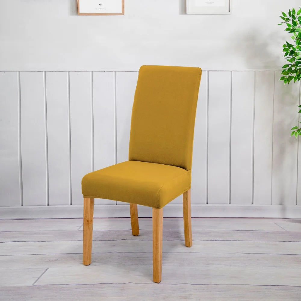 Solid Colors Chair Cover Adjustable dining rooms cover Chair Case Kitchen Seat Banquet  Elastic Flexible Spandex Chair Covers NEWFURNITURELOOKS