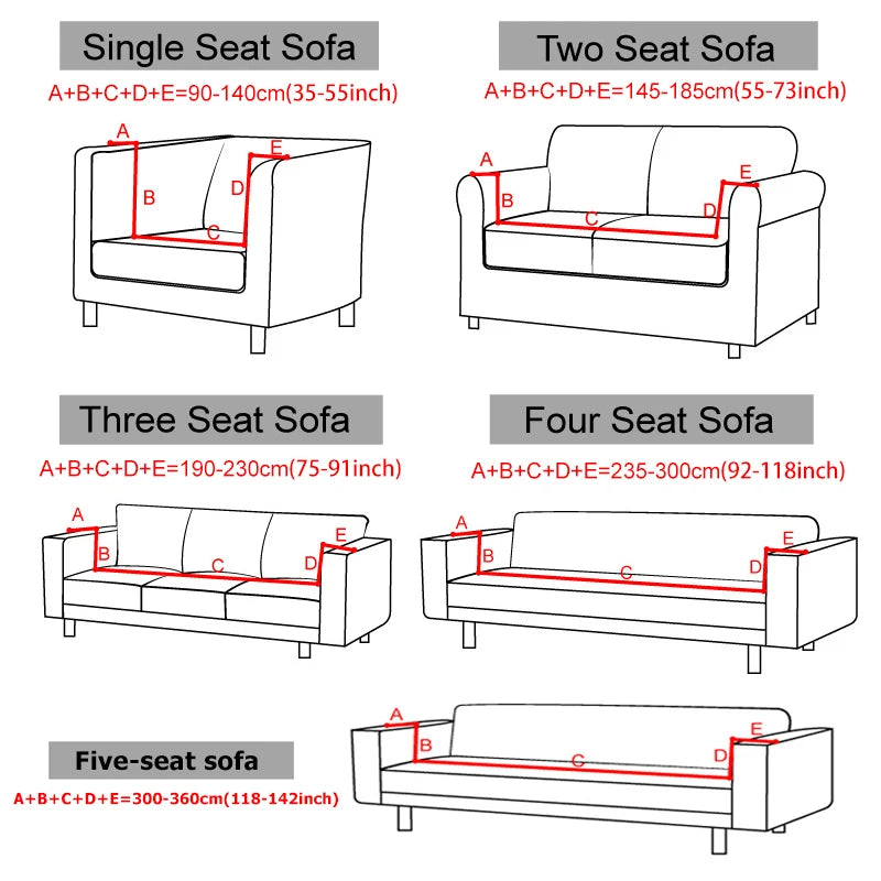 Jacquard Elastic Sofa Cover For Living Room Slipcovers Stretch Polar Fleece Armchair Protector L Shaped Sofa 1/2/3/4 Seater Home NEWFURNITURELOOKS