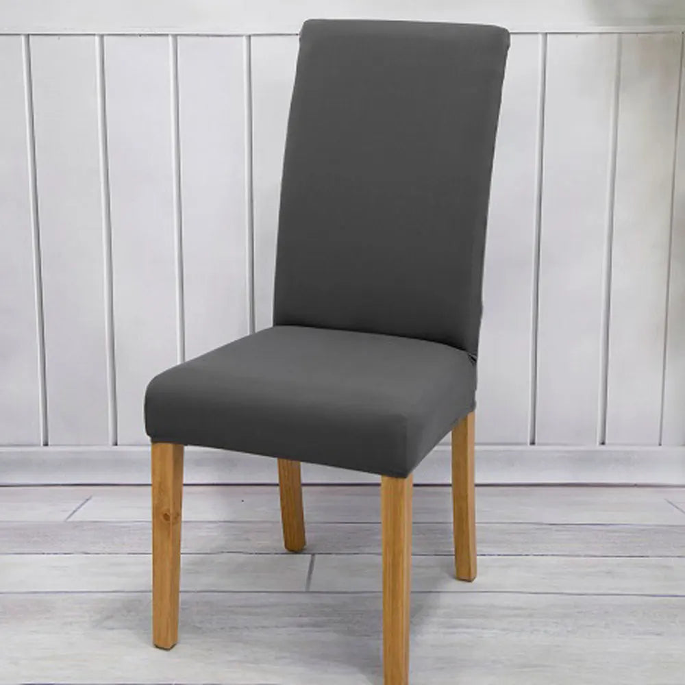 Solid Colors Chair Cover Adjustable dining rooms cover Chair Case Kitchen Seat Banquet  Elastic Flexible Spandex Chair Covers NEWFURNITURELOOKS