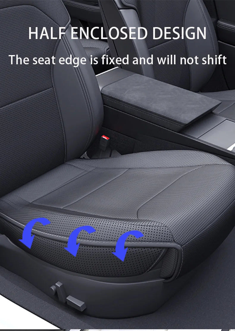 For Tesla Model Y juniper 2025 Leather seat cover seat cushion Breathable comfortable A non stuffy no sweat Car seat cushion NEWFURNITURELOOKS
