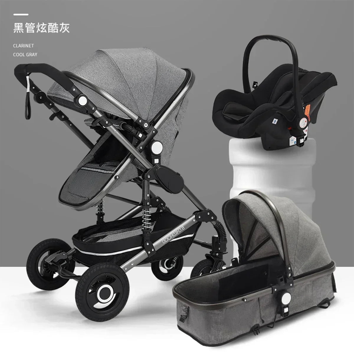 Baby stroller 3 in 1 stroller folding two-sided child four seasons kinderwagen baby carriage  high landscape Newborn Travelling NEWFURNITURELOOKS