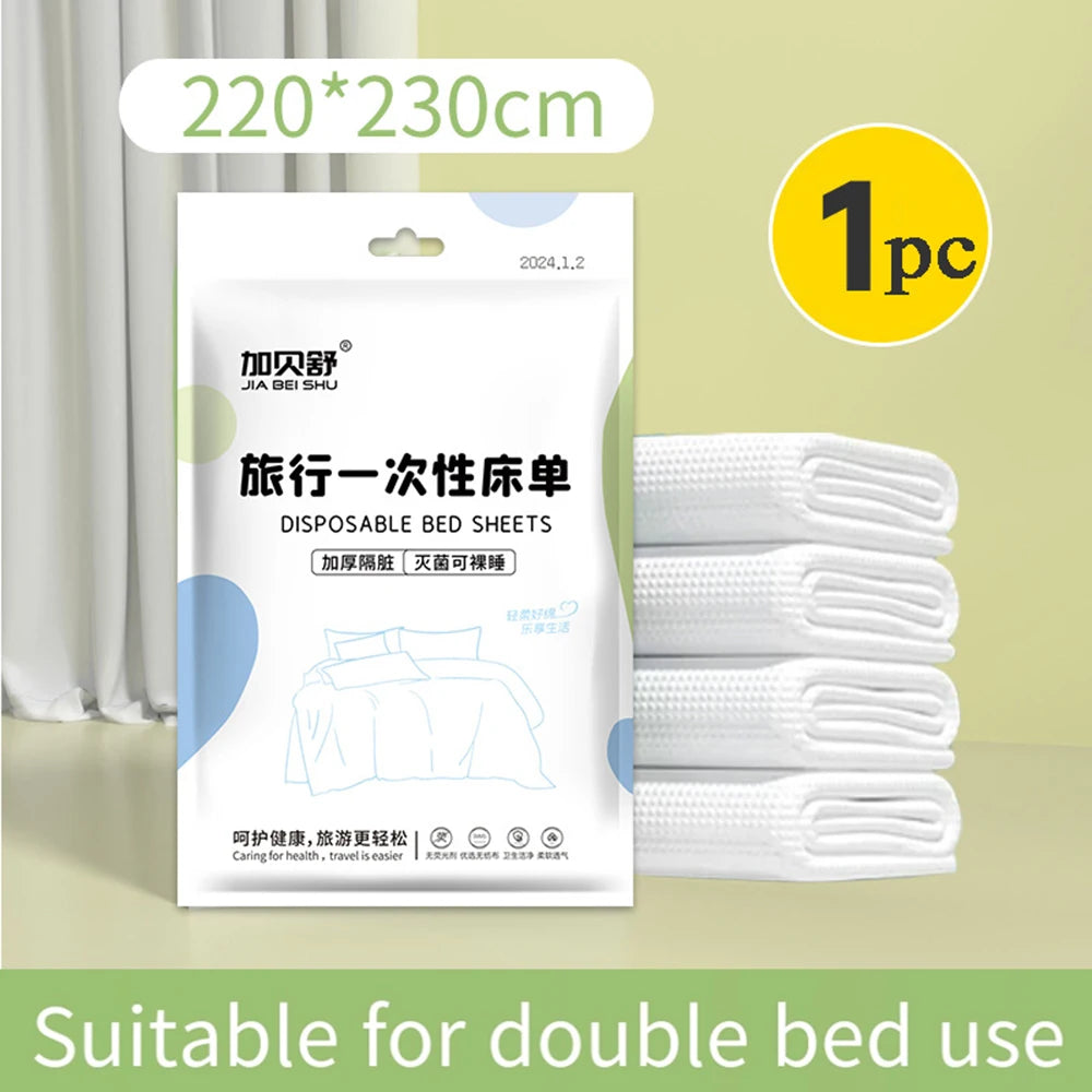 Disposable Bed Sheets Set Towel Hotel Quilt Cover Bedding Dirty Proof Pillowcase Dirty Quilt Cover Portable Travel Essential NEWFURNITURELOOKS