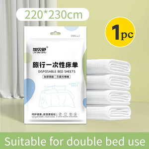 Disposable Bed Sheets Set Towel Hotel Quilt Cover Bedding Dirty Proof Pillowcase Dirty Quilt Cover Portable Travel Essential NEWFURNITURELOOKS