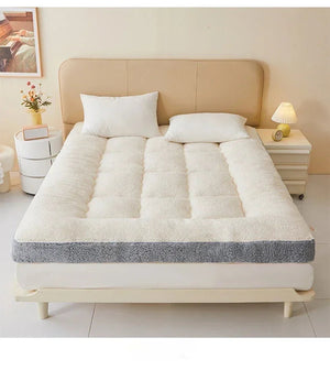 Thicken Winter Warm Lamb Cashmere Mattress High Quality Household Soft Pad Tatami Floor Mat Student Dormitory Single Mattresses NEWFURNITURELOOKS