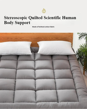 Thicken Fluffy Mattress Toppers Queen  Four Seasons Soft Mattress Pad Fits Twin/Full/Queen/King Home Student Dormitory Bedding NEWFURNITURELOOKS