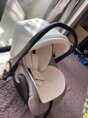 New Luxury Baby Stroller 3 In 1,Baby Carriage with Car Seat,Eggshell Newborn Baby Stroller Leather Baby Carriage High Landscape NEWFURNITURELOOKS