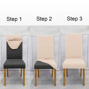 Solid Colors Chair Cover Adjustable dining rooms cover Chair Case Kitchen Seat Banquet  Elastic Flexible Spandex Chair Covers NEWFURNITURELOOKS