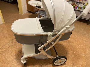 New Luxury Baby Stroller 3 In 1,Baby Carriage with Car Seat,Eggshell Newborn Baby Stroller Leather Baby Carriage High Landscape NEWFURNITURELOOKS