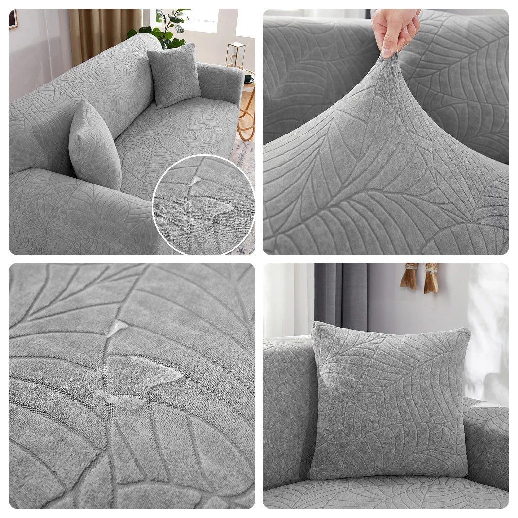 Jacquard Sofa Covers 1/2/3/4 Seats Solid Couch Cover L Shaped Thicken Sofa Cover Protector Bench Covers NEWFURNITURELOOKS