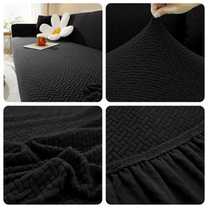 Jacquard Elastic Sofa Cover For Living Room Slipcovers Stretch Polar Fleece Armchair Protector L Shaped Sofa 1/2/3/4 Seater Home NEWFURNITURELOOKS