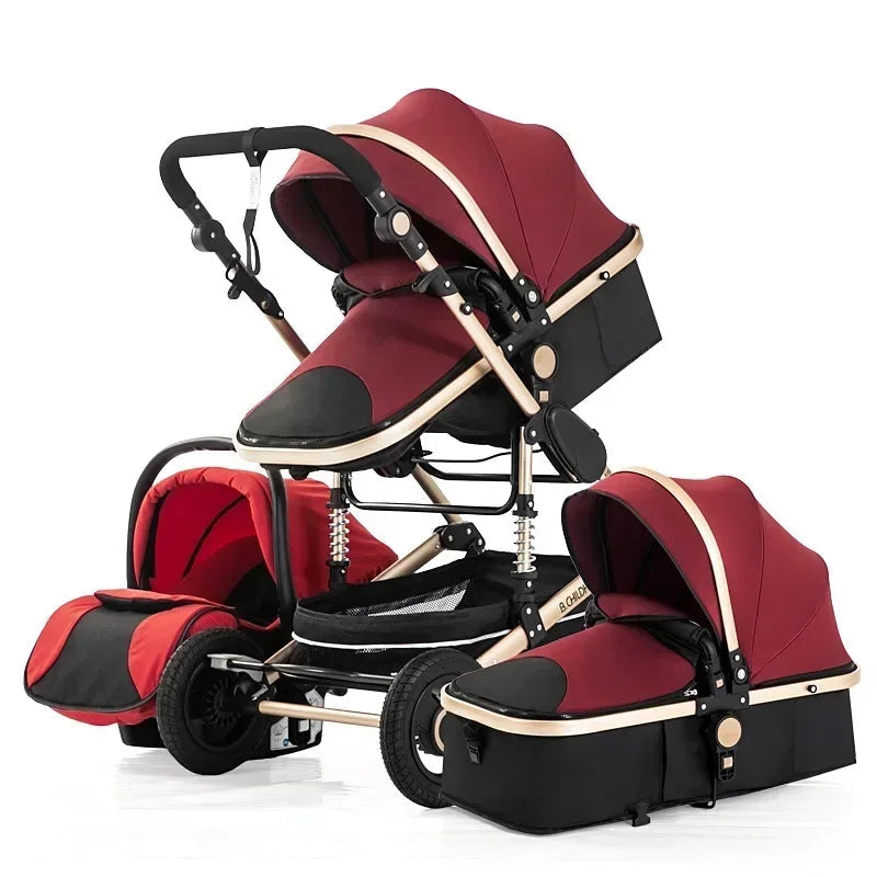 baby stroller 3in1 Luxury High Landscape baby pram portable baby pushchair multifunctional Newborn Carriage double faced NEWFURNITURELOOKS