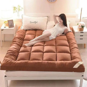 Thicken Fluffy Mattress Toppers Queen  Four Seasons Soft Mattress Pad Fits Twin/Full/Queen/King Home Student Dormitory Bedding NEWFURNITURELOOKS