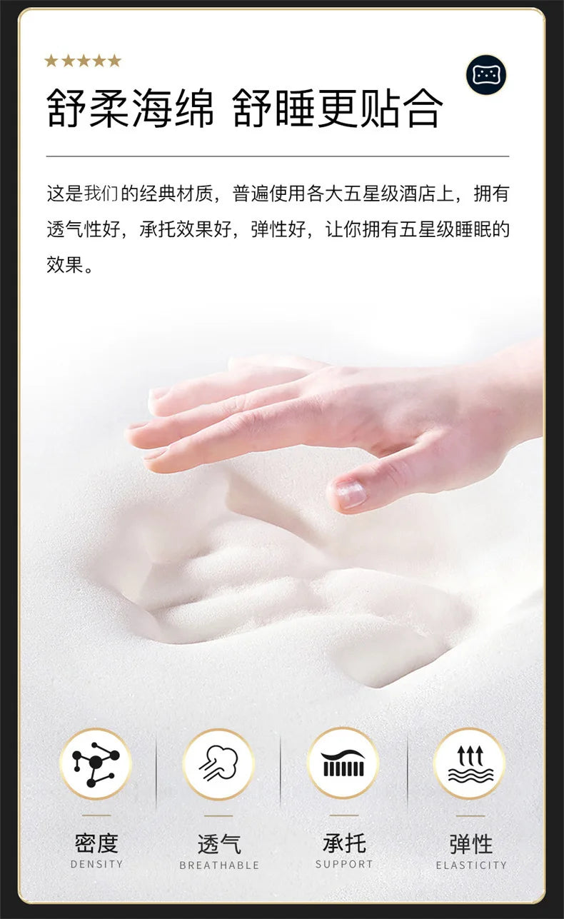 Hotel Mattress Bed And Breakfast Apartment Independent Spring Latex Soft And Hard 1.8m Manufacturers Wholesale NEWFURNITURELOOKS