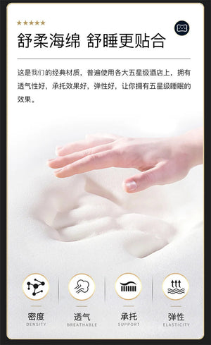 Hotel Mattress Bed And Breakfast Apartment Independent Spring Latex Soft And Hard 1.8m Manufacturers Wholesale NEWFURNITURELOOKS