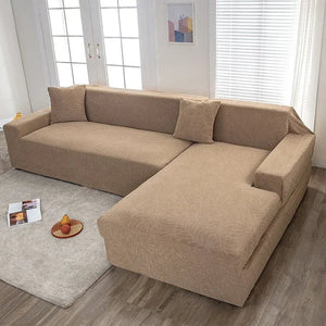 Jacquard Sofa Covers 1/2/3/4 Seats Solid Couch Cover L Shaped Thicken Sofa Cover Protector Bench Covers NEWFURNITURELOOKS