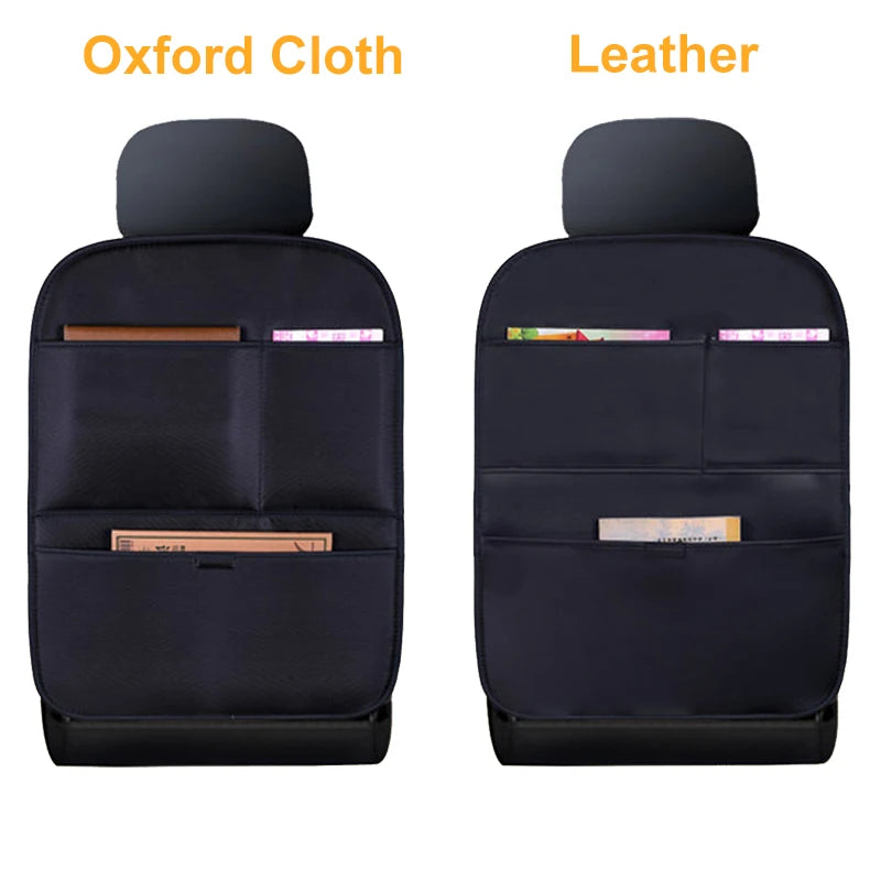 SEAMETAL Anti Kick Pad for Children Leather Universal Car Interior Seat Back Protector Cover with Storage Pocket Auto Organizer NEWFURNITURELOOKS